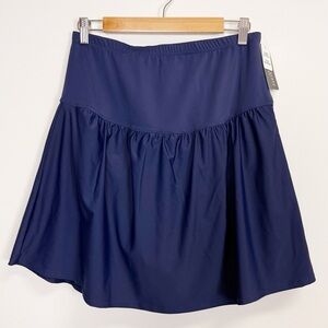 Island Escape Swim Skirt Bottom Womens 18W Navy Blue ALine Plus Size NWT